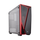 Corsair Carbide Series SPEC-04 Tempered Glass Mid-Tower Gaming Case - Black/Red