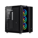 Corsair Crystal Series 680X RGB Airflow ATX Mid-Tower 3 Side Tempered Glass Panel Case with 4 RGB Fans - Black