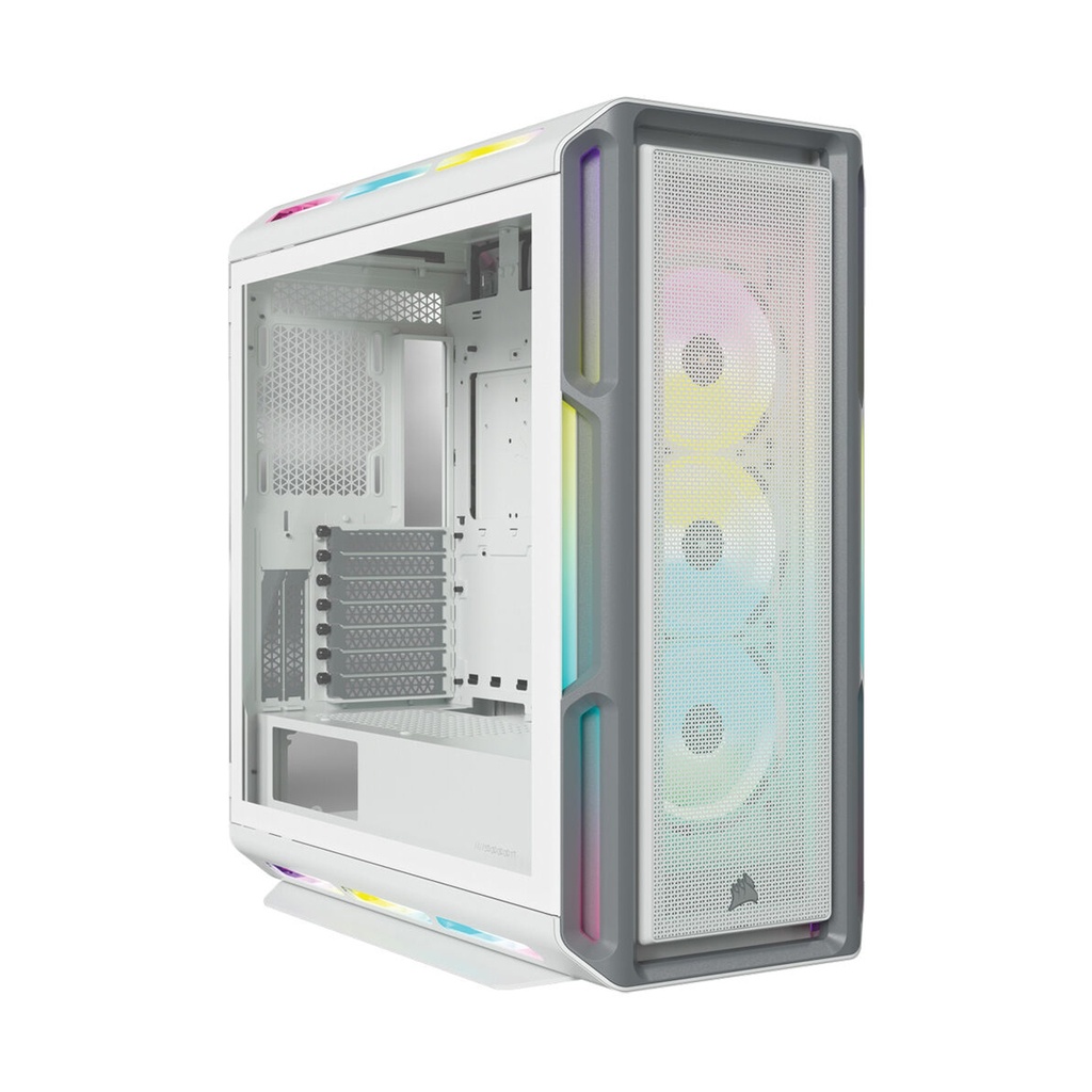 [NS005311] Corsair iCUE 5000T RGB Tempered Glass With 3x RGB Fans Full-Tower ATX PC Case - White