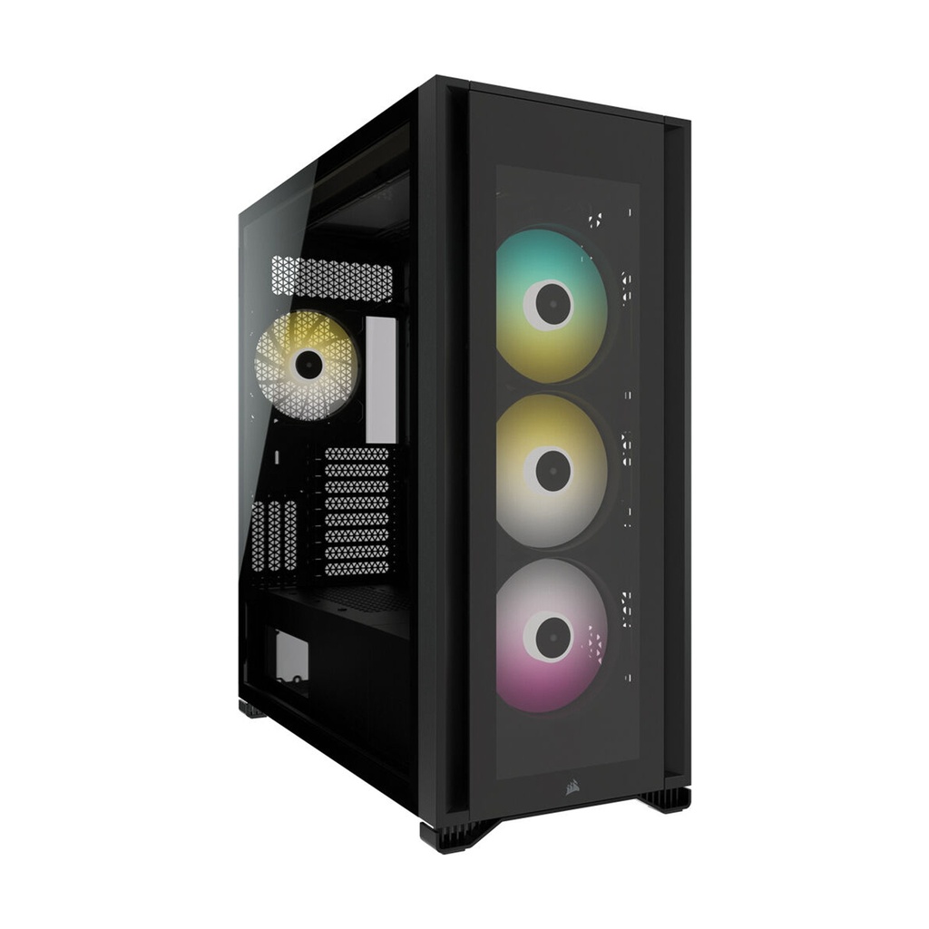 Corsair iCUE 7000X RGB Tempered Glass With 3 RGB & 1 Rear Fans Full-Tower ATX PC Case -Black