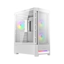 Cougar Air Face Mid Tower Tempered Glass Side Panel Case with 3 RGB Fans - White
