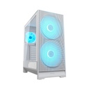 Cougar AIRFACE 180 Series Mid Tower Left Side Tempered Glass Panel Case With 3 ARGB Fans - White