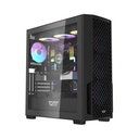 DarkFlash DF2100 ATX Mid Tower Left Side Tempered Glass Panel Case With 4 ARGB Fans - Black