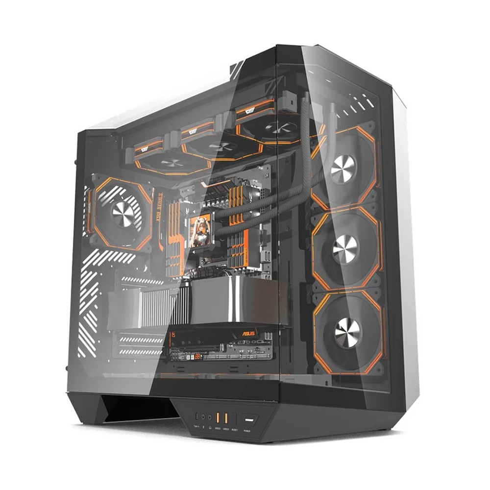 [NS031960] DarkFlash DY470 ATX Mid Tower Gaming Case With 4 ARGB Fans Included - Black