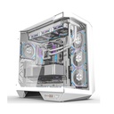 DarkFlash DY470 ATX Mid Tower Gaming Case With 4 ARGB Fans Included - White