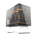 DarkFlash FLOATRON F1 Micro ATX Gaming Case (Fans Not Included) - White