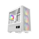 DeepCool CH560 Digital ATX Mid Tower Tempered Glass Side Panel Case with 4 RGB Fans - White