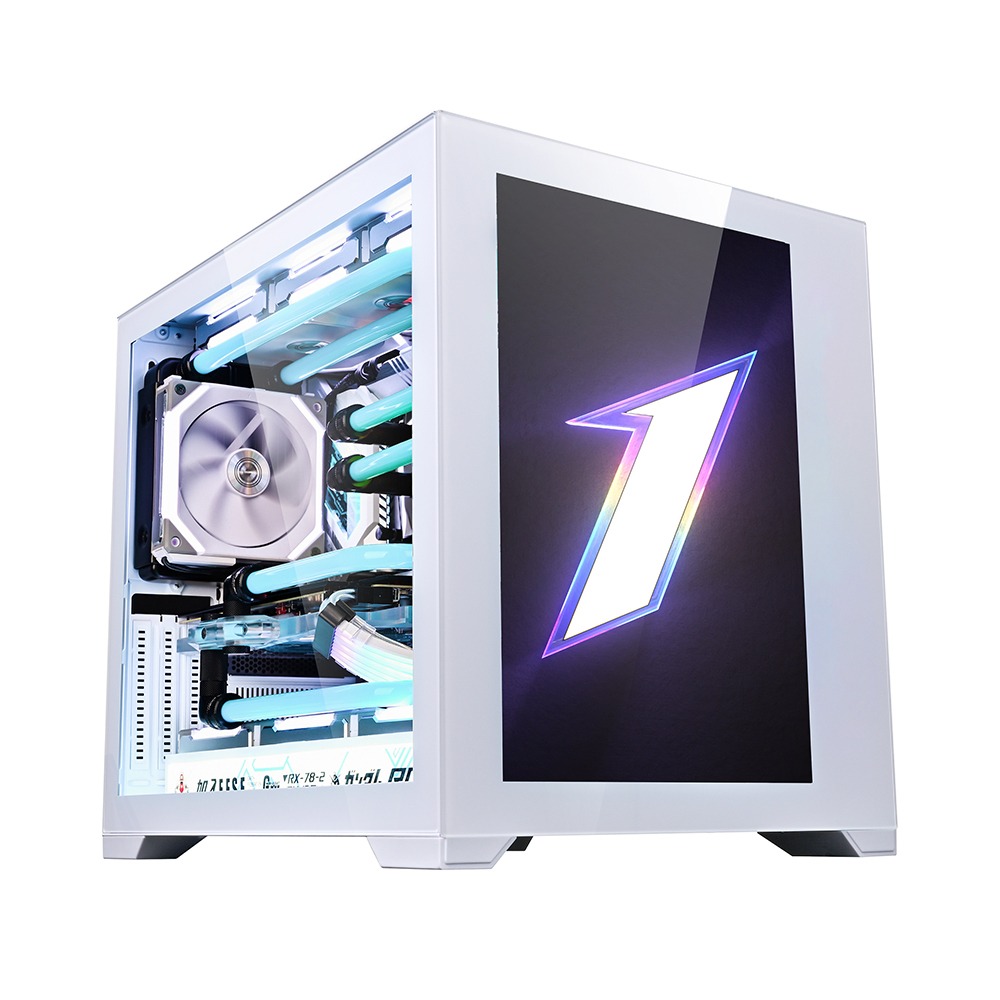 [NS013315] First Player EMOTION VIEW SP7 ATX Case Two Panel Front & Left Side Tempered Glass Case - White