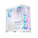 GameOn Emperor Mid Night IV Series Mid Tower Tempered Glass Side Panel Case with 7 ARGB Fans - White