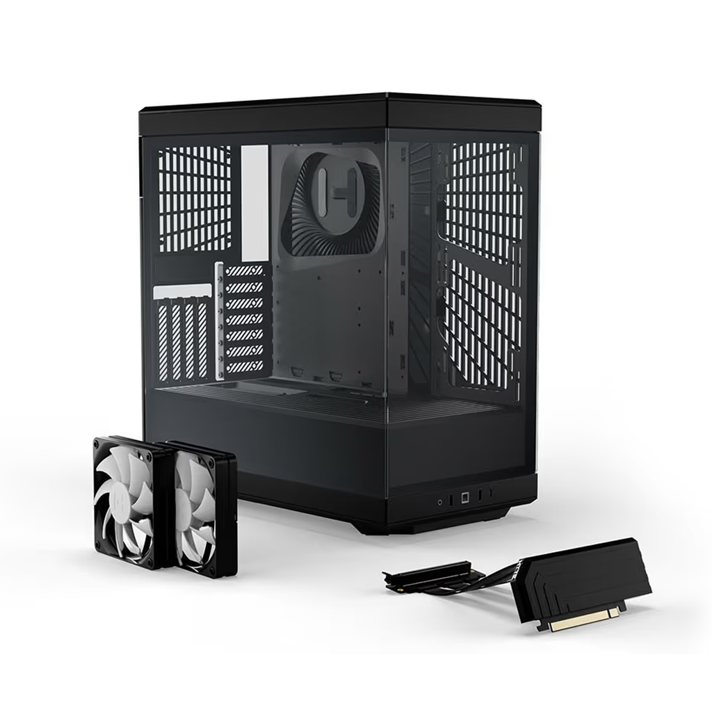 HYTE Y40 Mid Tower Two Panel Front & Left Side Tempered Glass Case With 2 Fan - Black
