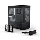HYTE Y40 Mid Tower Two Panel Front & Left Side Tempered Glass Case With 2 Fan - Black