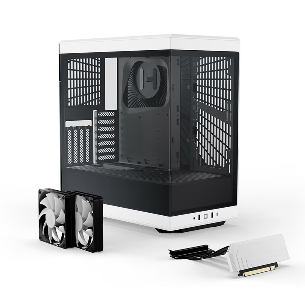 [NS026577] HYTE Y40 Mid Tower Two Panel Front & Left Side Tempered Glass Case With 2 Fan - Black/White