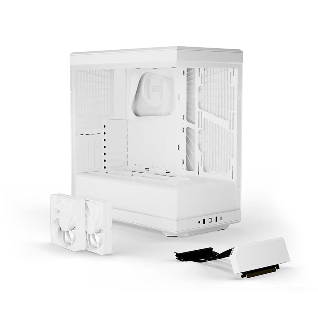 [NS026578] HYTE Y40 Mid Tower Two Panel Front & Left Side Tempered Glass Case With 2 Fan - Snow White