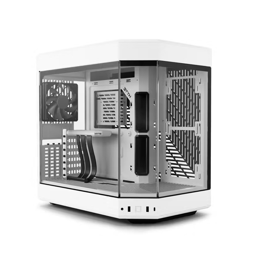 [NS015921] Hyte Y60 Mid Tower Two Panel Front & Left Side Tempered Glass Case with 3 Fans - White