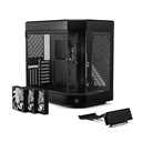Hyte Y60 Mid Tower Two Panel Front & Left Side Tempered Glass Case with 3 Fans - Black