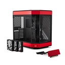 Hyte Y60 Mid Tower Two Panel Front & Left Side Tempered Glass Case with 3 Fans - Black/Red