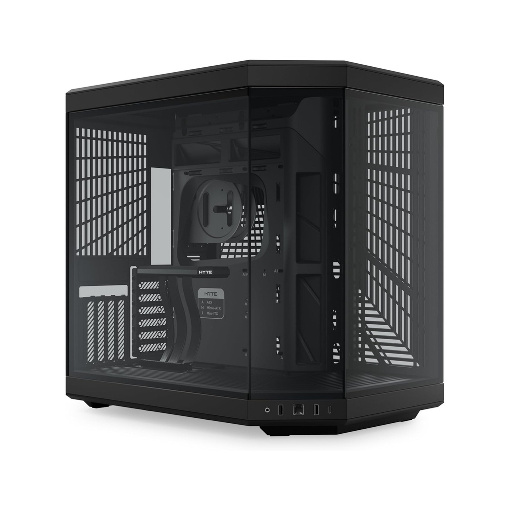 HYTE Y70 Mid Tower Two Panel Front & Left Side Tempered Glass Case without Fan - Black