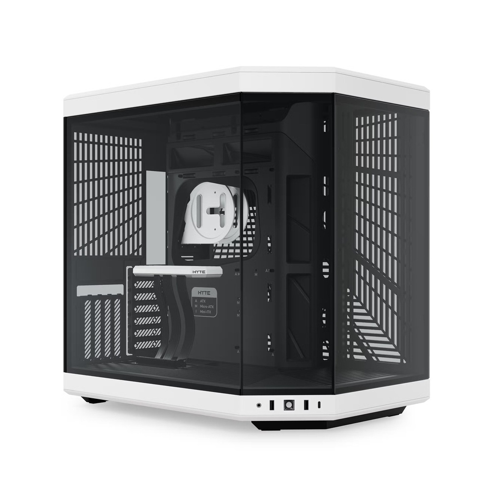[NS030307] HYTE Y70 Mid Tower Two Panel Front & Left Side Tempered Glass Case without Fan - Black/White