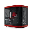 HYTE Y70 Mid Tower Two Panel Front & Left Side Tempered Glass Case without Fan - Black/Red