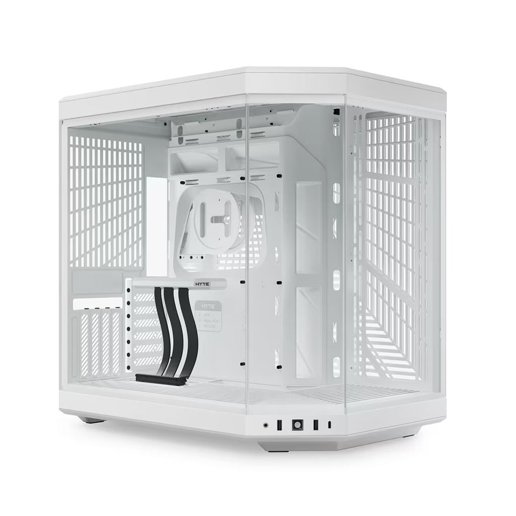 HYTE Y70 Mid Tower Two Panel Front & Left Side Tempered Glass Case without Fan - White