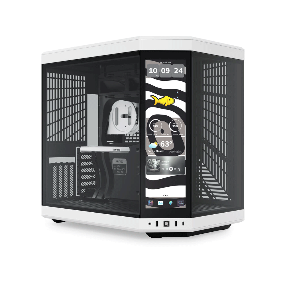 HYTE Y70 TOUCH INFINITE - 14.5 Inch lntegrated IPS Touchscreen ATX Case - Panda