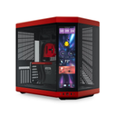 HYTE Y70 TOUCH INFINITE - 14.5 Inch Touchscreen Mid Tower Two Panel Front & Left Side Tempered Glass Case without Fan - Black/Red