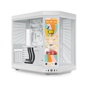 HYTE Y70 Touch Infinite Dual Chamber ATX Mid Tower Modern Aesthetic Case with Integrated 2.5K LCD Touchscreen - Snow White
