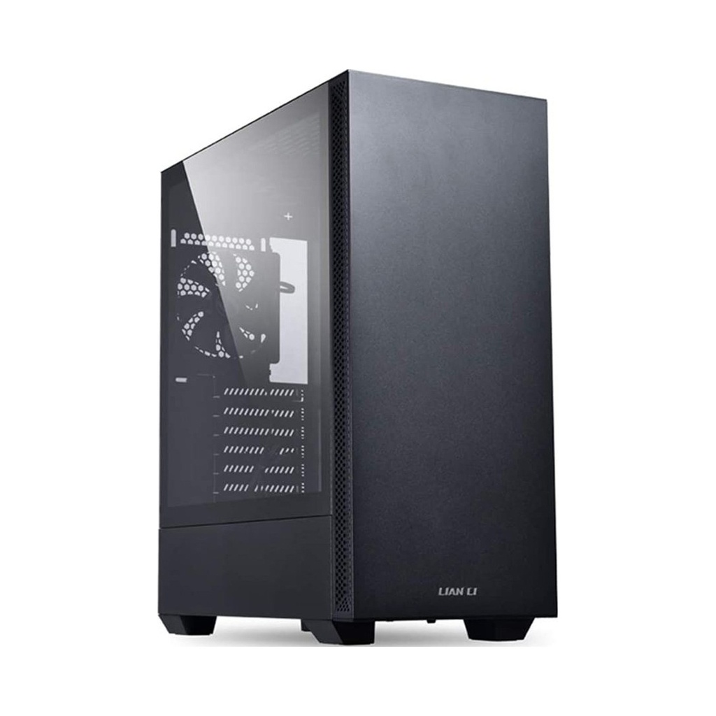 Lian Li Lancool 205 Mid-Tower Chassis ATX Computer Case, Tempered Glass Side Panel, Water-Cooling Ready, Side Ventilation and 2x120mm Pre-Installed Fan, Black I LANCOOL-205-ATX-BLK