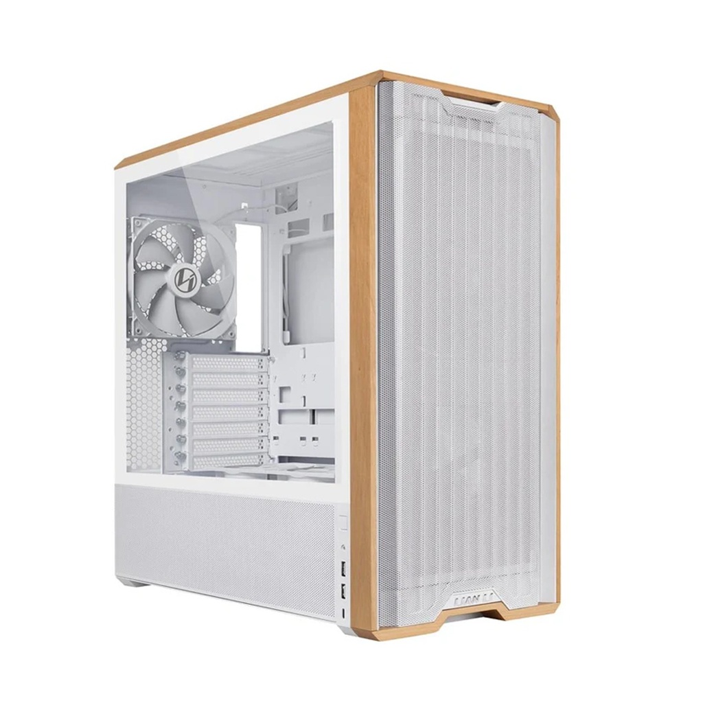 [NS030517] Lian Li Lancool 217 Mid Tower ATX Gaming Case, White (5 Fans Included)