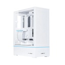 LIAN LI Sup01 Mid-Tower Tempered Glass Side Panel Case - White (No Fans Included)