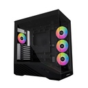 LIAN LI Vector V100 E-ATX Mid Tower Gaming Case - Black (4 ARGB Fans Included)