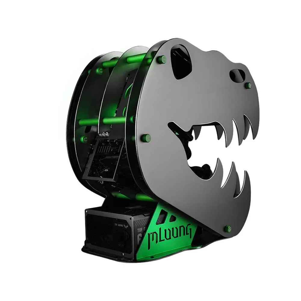 MLoong M.Star Dragon M-ATX Mid Tower Gaming PC Case Wih (4 ARGB Fans Included)-Grey