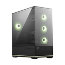 MSI MAG PANO 110R PZ ATX Tower Front Side & Left Side Tempered Glass Panel Case With 4 ARGB Fans - Black