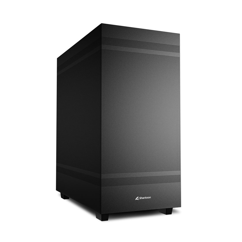 Sharkoon Rebal C50 Mid Tower Tempered Glass Side Panel Case With 4 RGB Fan - Black