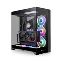Thermaltake CTE E550 TG Mid Tower ATX Case, 3 Tempered Glass Panels Hidden-Connector Motherboard Support Three-Way VGA Installations Dual Chamber Design, Black | CA-1Z8-00M1WN-00