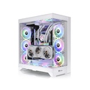 Thermaltake CTE E600 MX Snow Mid Tower Case, 2x 4mm Tempered Glass, 3Way VGA Mounting Bracket; 400mm PCIe4 Riser Cable Included