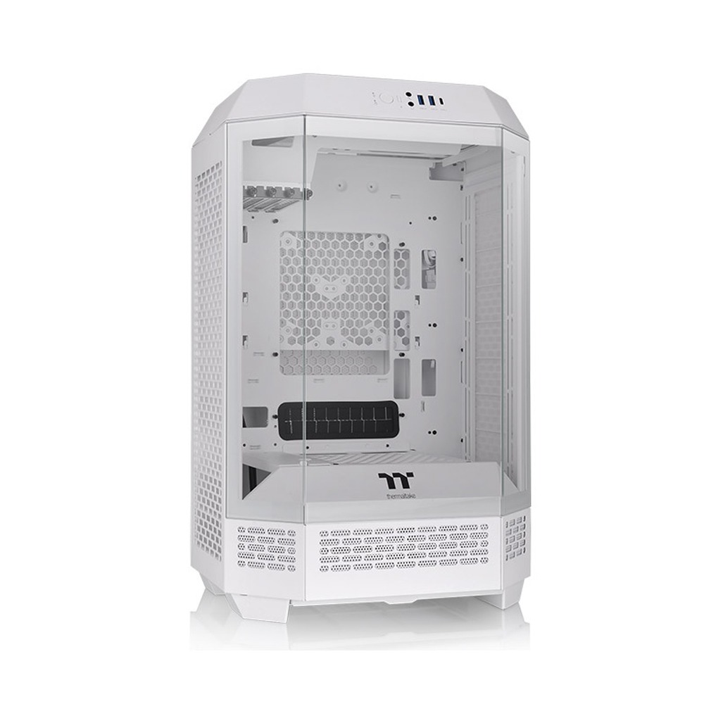 [NS016460] Thermaltake The Tower 300 Micro Tower tempered glass panels on the front and two perforated panels on each side With 2 Fan - White