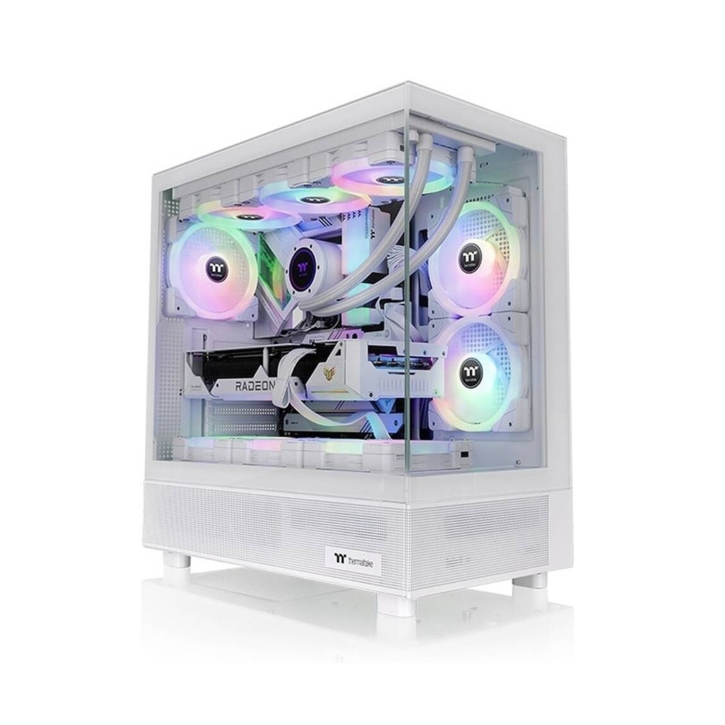 Thermaltake View 270 TG ARGB M-ATX PC Case, Tempered Glass Front and Left Panels, Supports up to 360mm Radiator, 1* CT140 ARGB Preinstalled Fan, USB Type-C x 1, USB 3.0 x 2, Snow | CA-1Y7-00M6WN-03