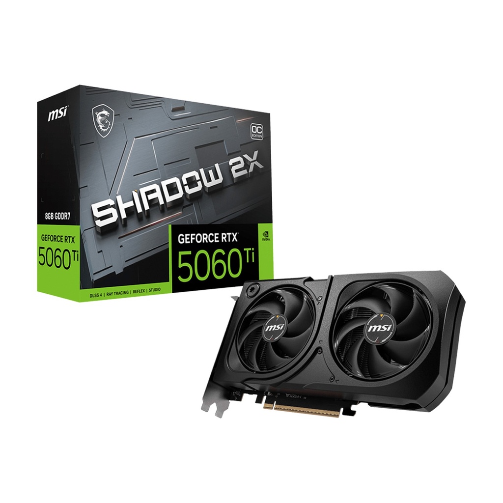 MSI Geforce RTX 5060Ti 8GB Shadow 2X OC Edition GDDR7 Graphic Card | 912-V536-023