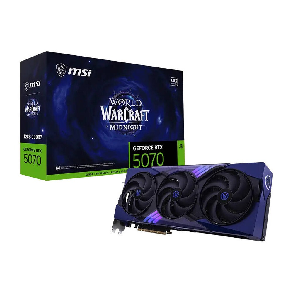 [NS033231] MSI GeForce RTX 5070 World of Warcraft Midnight Void Edition OC 12GB GDDR7 Graphics Card