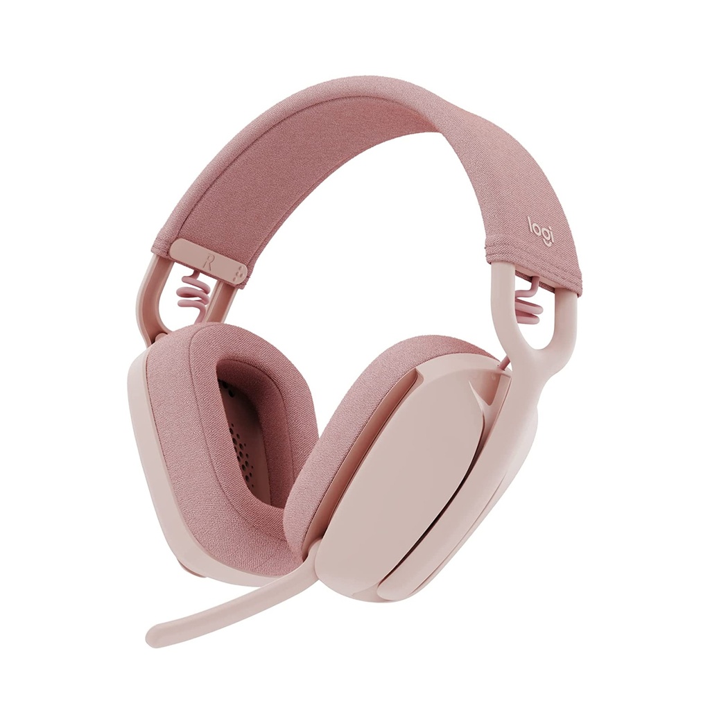 [NS008778] Logitech Zone Vibe 100 Wireless Bluetooth Headset With Noise-Cancelling Mic - Pink
