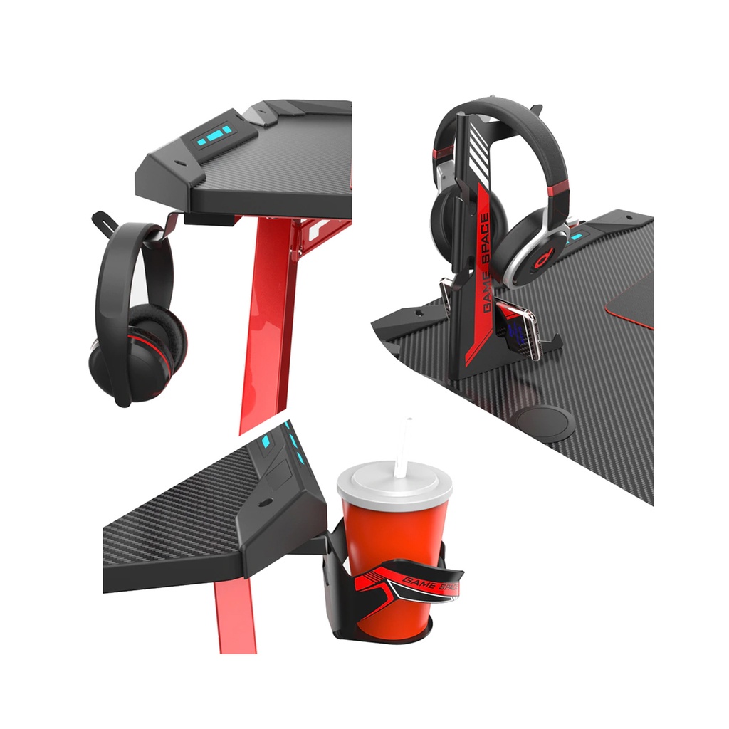 [NS009180] Eureka Ergonomic Gamer's Gear Rack Bundle - Cup Holder, Headset Hook & Controller Rack