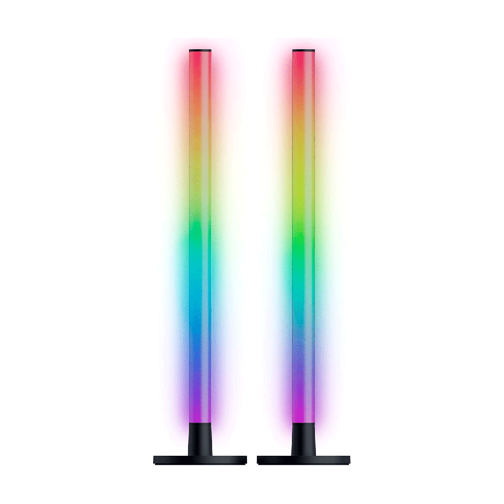 [NS028876] Razer Aether Standing RGB LED Light Bars, USB-C Connection, Reversible Front and Back Dual Lighting for PC, Works With Alexa & Google Home