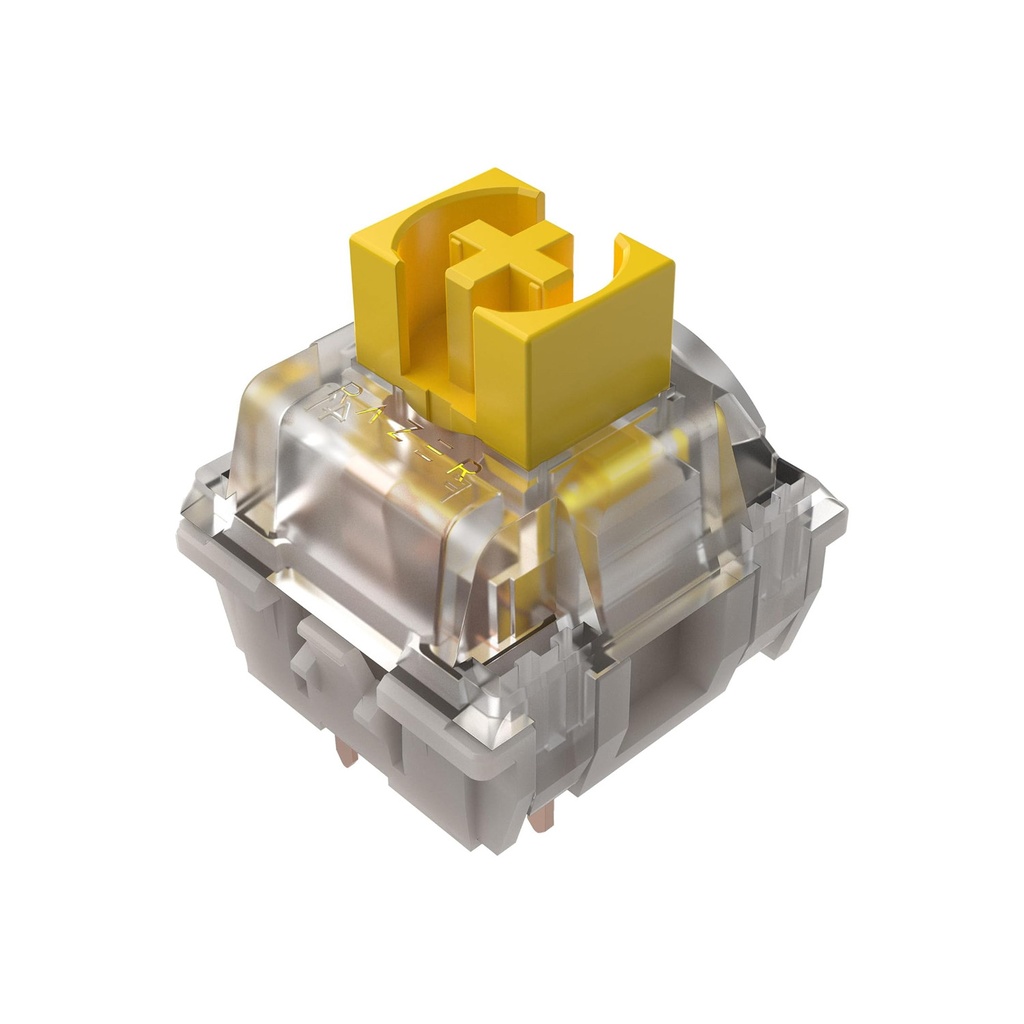 Razer Mechanical Switches Replacement Pack for Gaming Keyboard: Gen-3 Yellow Linear Switches, 1.2mm Reset Point at 45g, Transparent Housing, 3 Pin - 36 pcs