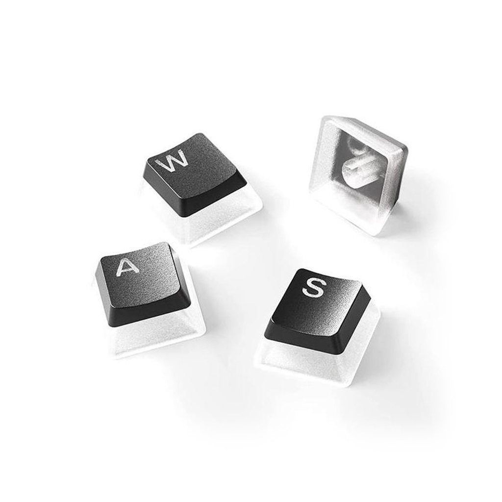 [NS016000] SteelSeries Prism Caps Universal Double Shot PBT Keycaps With Keycap Puller For Mechanical Gaming Keyboards, Extra 16 Keys "Non-Standard" For Bottom Row - Black