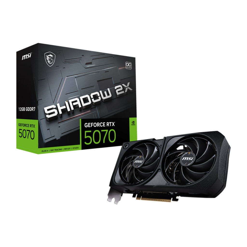 [NS028363] MSI Geforce RTX 5070 Shadow 2X OC Edition 12GB GDDR7 Graphic Card