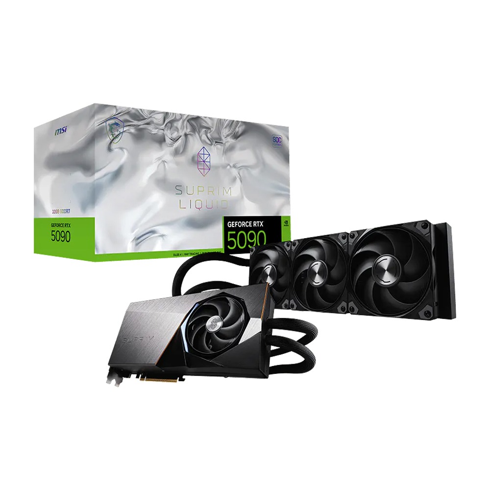 [NS033229] MSI Geforce RTX 5090 Suprim Liquid SOC Edition 32GB GDDR7 Graphic Card
