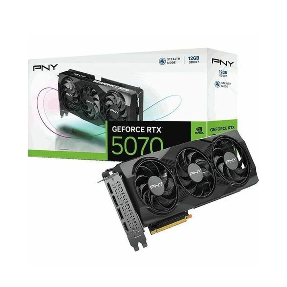 PNY GeForce RTX 5070 12GB Stealth Mode GDDR7 Graphic Card
