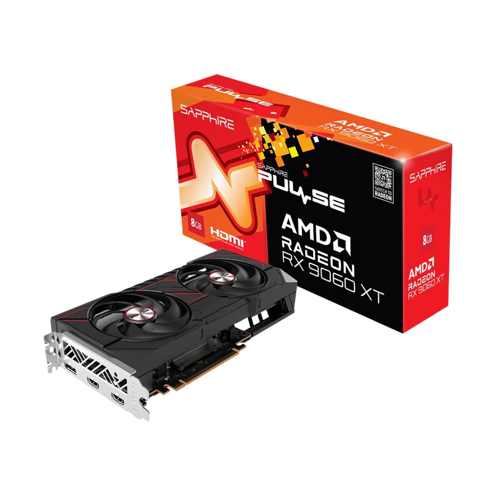 [NS029681] Sapphire Pulse AMD Radeon RX 9060 XT 8GB OC Dual Fan Graphic Card