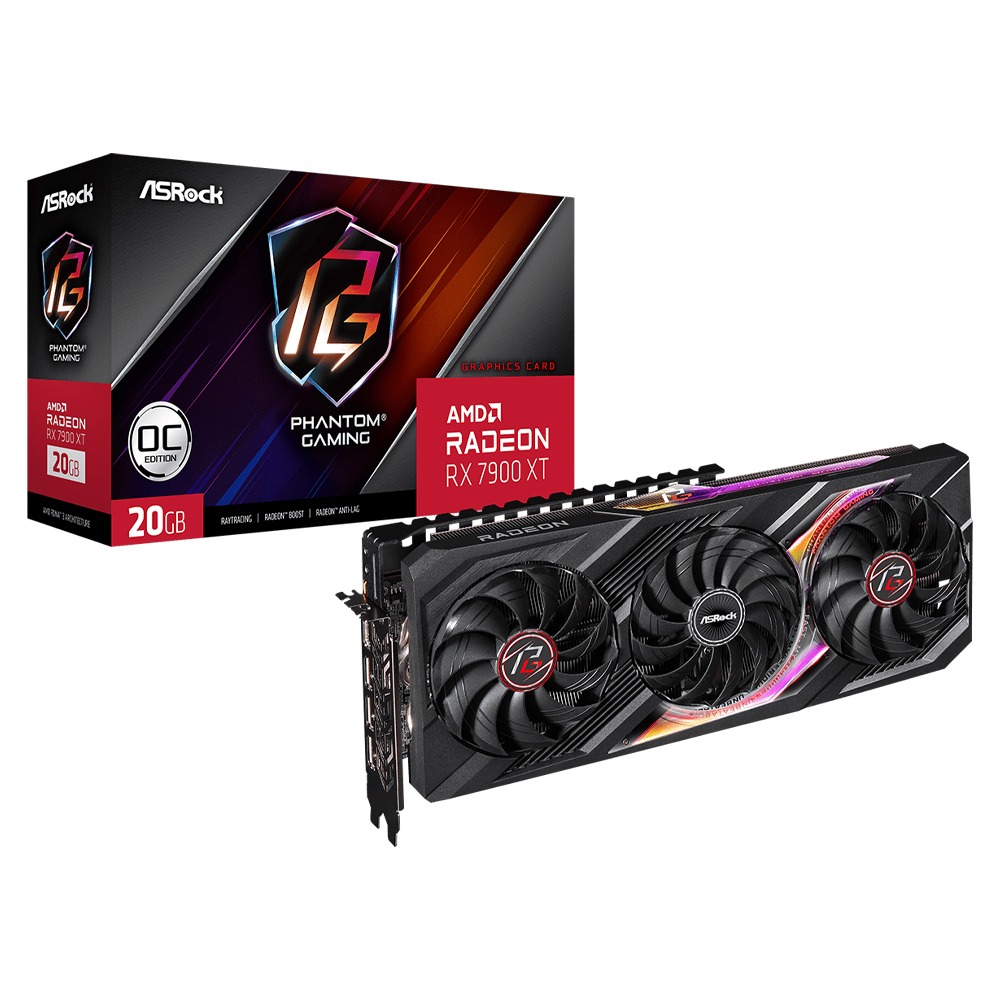 [NS013176] ASRock AMD Radeon RX 7900 XT Phantom Gaming OC Edition 20GB GDDR6 Graphics Card